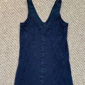 Blue lace slip dress size medium